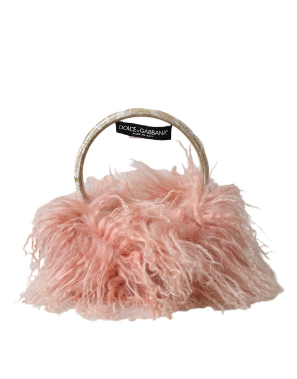 Elegant Pink Fur Earmuffs - Winter Chic Accessory Dolce & Gabbana