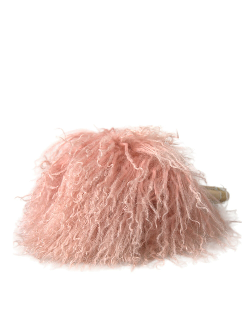 Elegant Pink Fur Earmuffs - Winter Chic Accessory Dolce & Gabbana