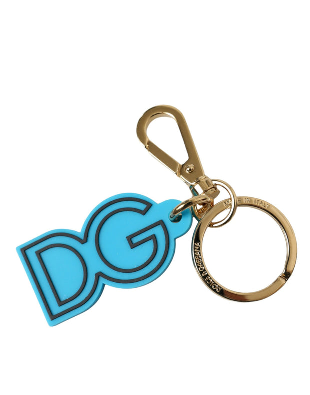 Elegant Blue Gold Keychain Accessory Dolce & Gabbana