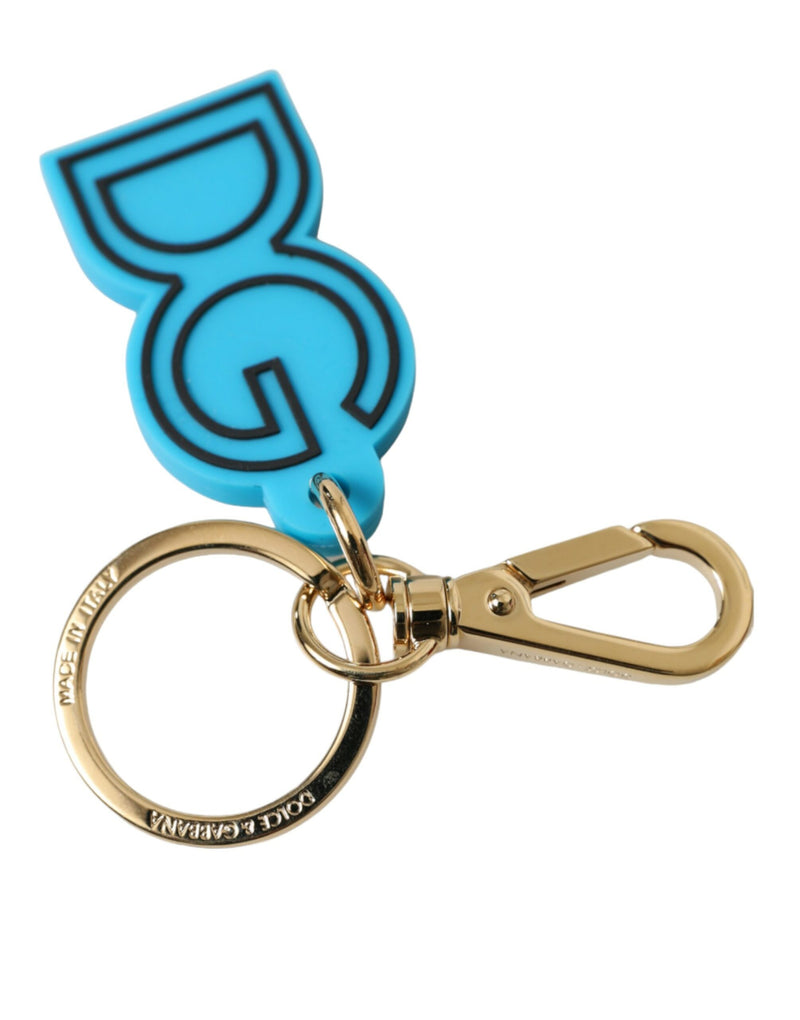 Elegant Blue Gold Keychain Accessory Dolce & Gabbana