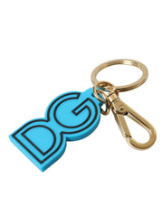 Elegant Blue Gold Keychain Accessory Dolce & Gabbana