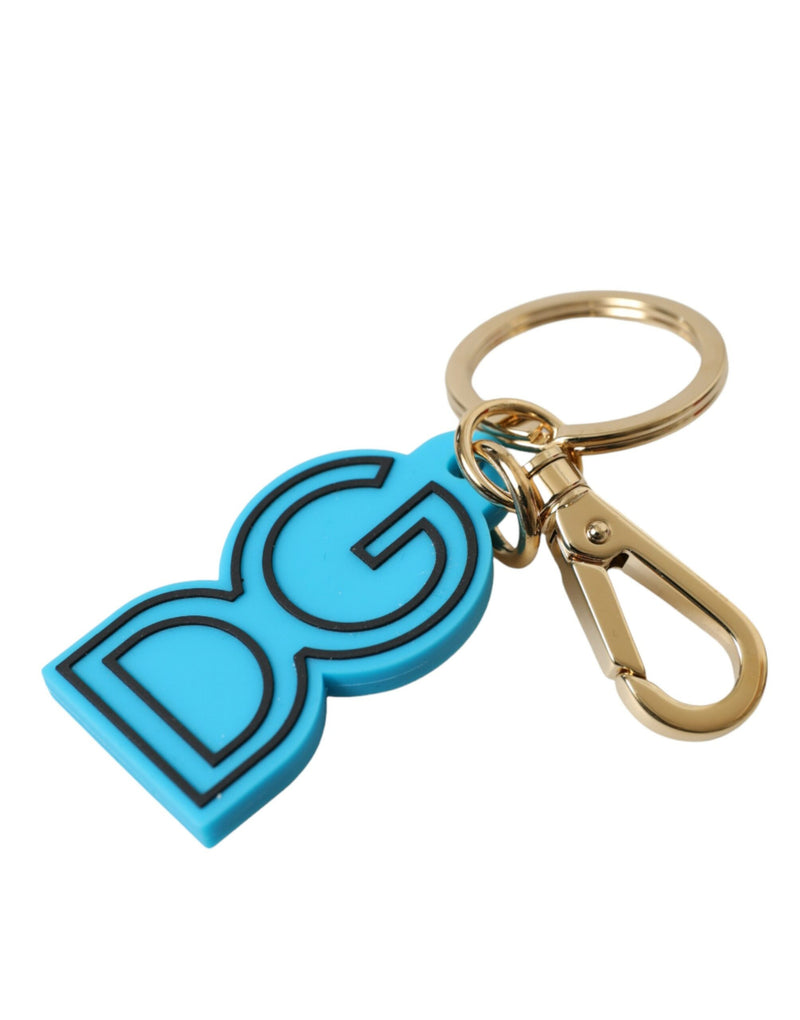 Elegant Blue Gold Keychain Accessory Dolce & Gabbana