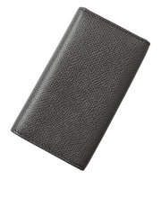 Chic Gray Leather Trifold Key Holder Dolce & Gabbana