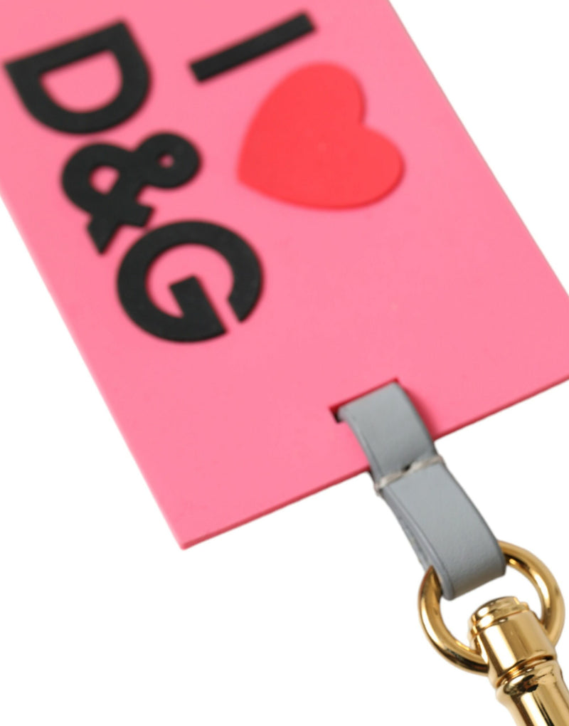 Chic Trifold Gold & Pink Key Holder Case Dolce & Gabbana