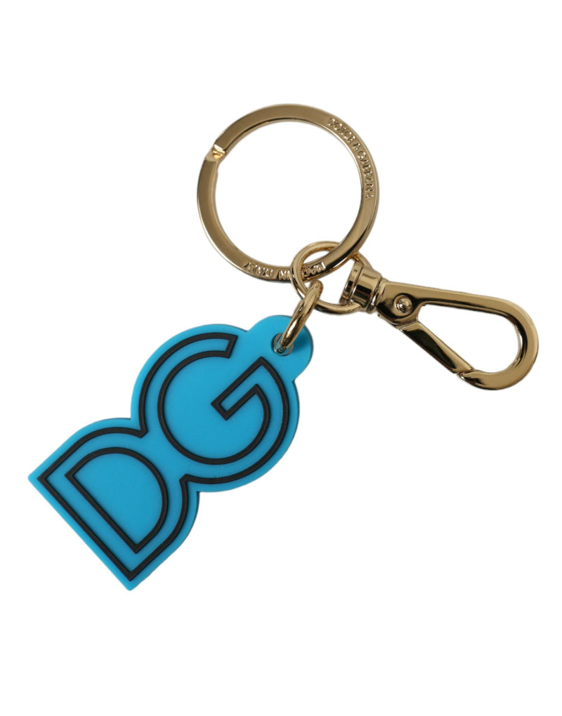 Elegant Blue & Gold Keychain Accessory Dolce & Gabbana