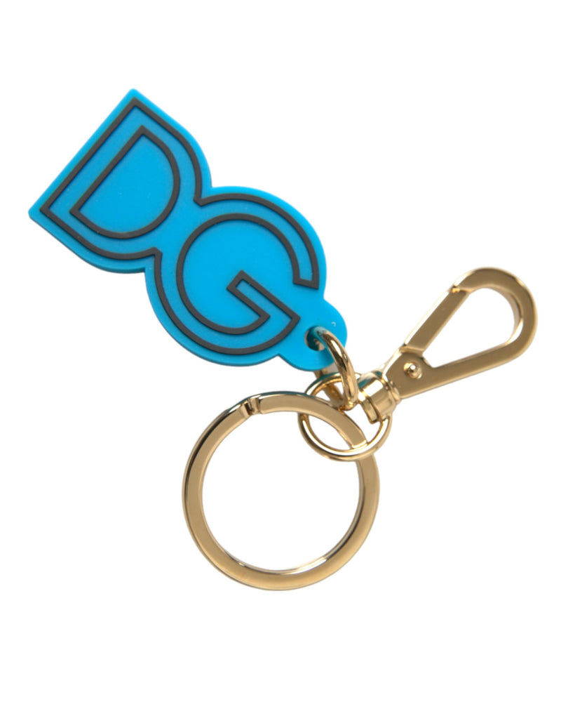 Elegant Blue & Gold Keychain Accessory Dolce & Gabbana