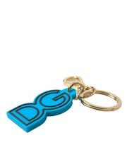 Elegant Blue & Gold Keychain Accessory Dolce & Gabbana