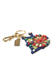 Multicolor Cellulose Designer Keychain Dolce & Gabbana