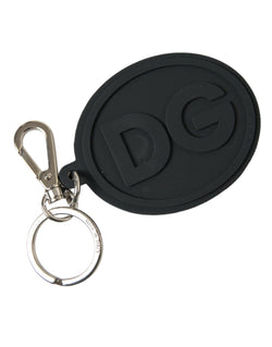 Chic Black and Silver Logo Keychain Dolce & Gabbana