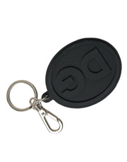 Chic Black and Silver Logo Keychain Dolce & Gabbana