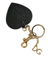 Stunning Gold and Pink Leather Keychain Dolce & Gabbana