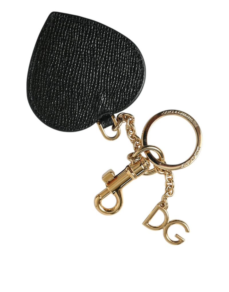 Stunning Gold and Pink Leather Keychain Dolce & Gabbana