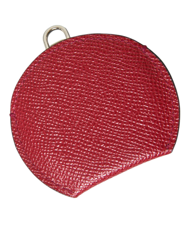 Elegant Red Leather Mirror Holder Dolce & Gabbana