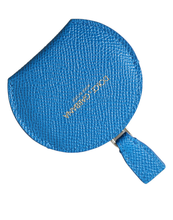 Elegant Blue Leather Mirror Holder Dolce & Gabbana