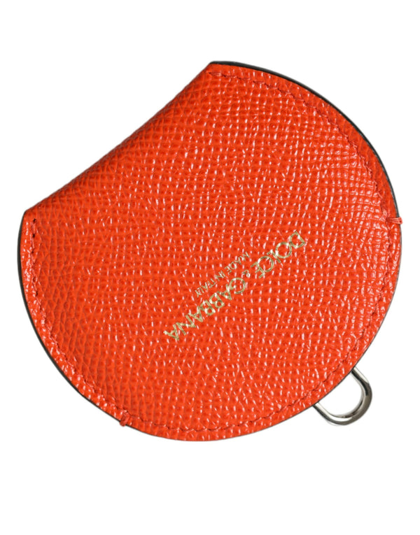 Elegant Orange Leather Mirror Holder Dolce & Gabbana