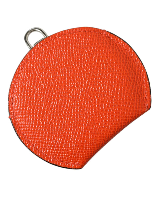 Elegant Orange Leather Mirror Holder Dolce & Gabbana