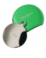 Emerald Leather Hand Mirror Holder Dolce & Gabbana