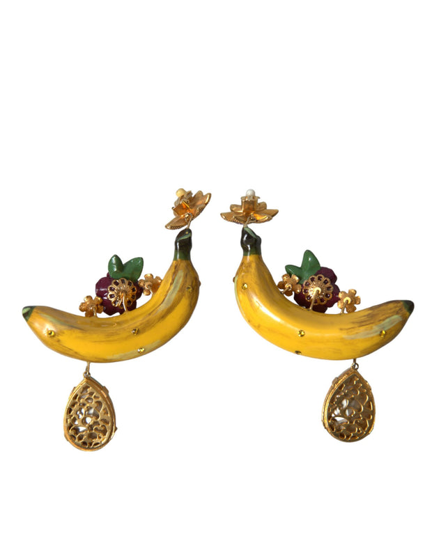 Chic Clip-on Banana Dangle Earrings Dolce & Gabbana