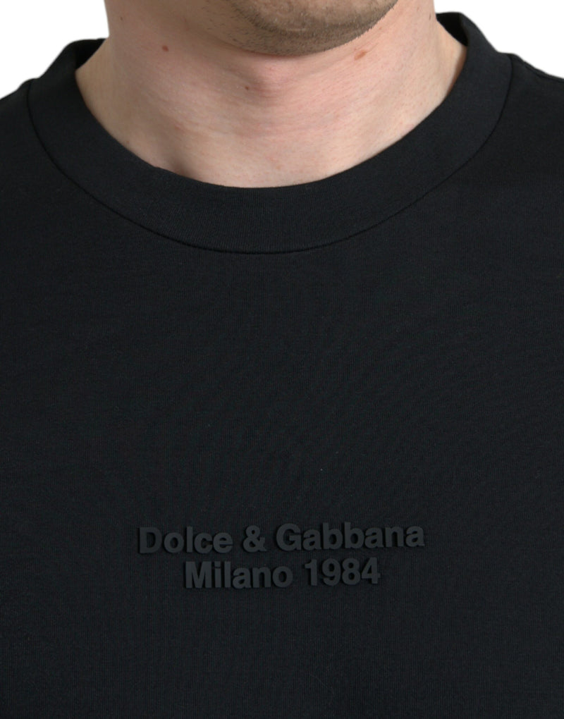 Elegant Leopard Print Crew Neck Tee Dolce & Gabbana