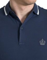 Elegant Crown Embroidered Polo T-Shirt Dolce & Gabbana