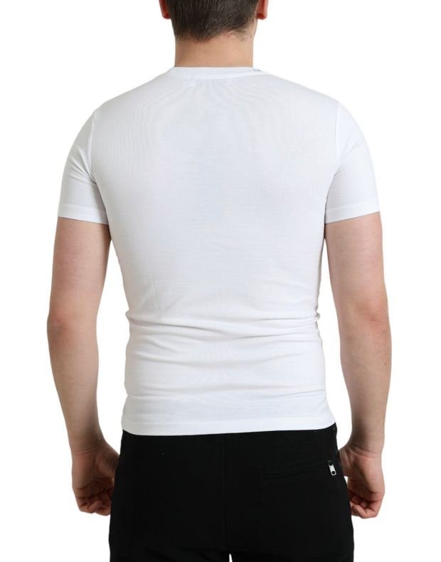 Elegant White Logo Crewneck Tee Dolce & Gabbana