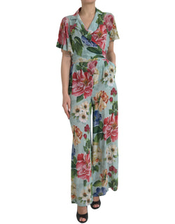 Elegant Floral Silk Crepe Jumpsuit Dolce & Gabbana