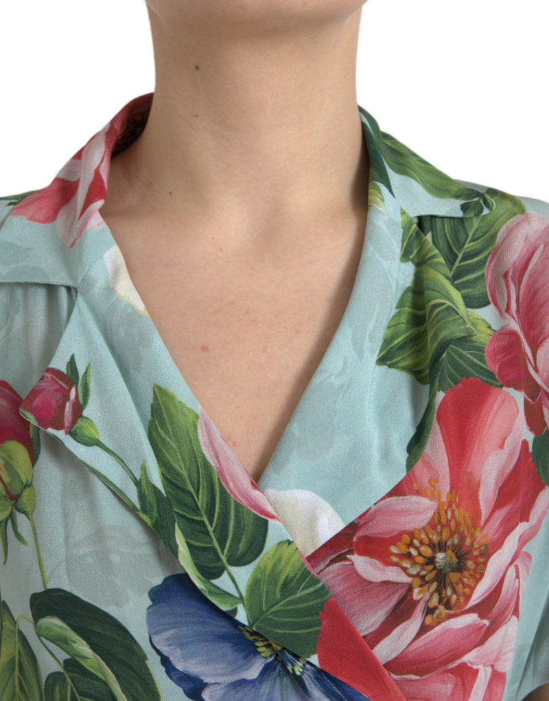 Elegant Floral Silk Crepe Jumpsuit Dolce & Gabbana