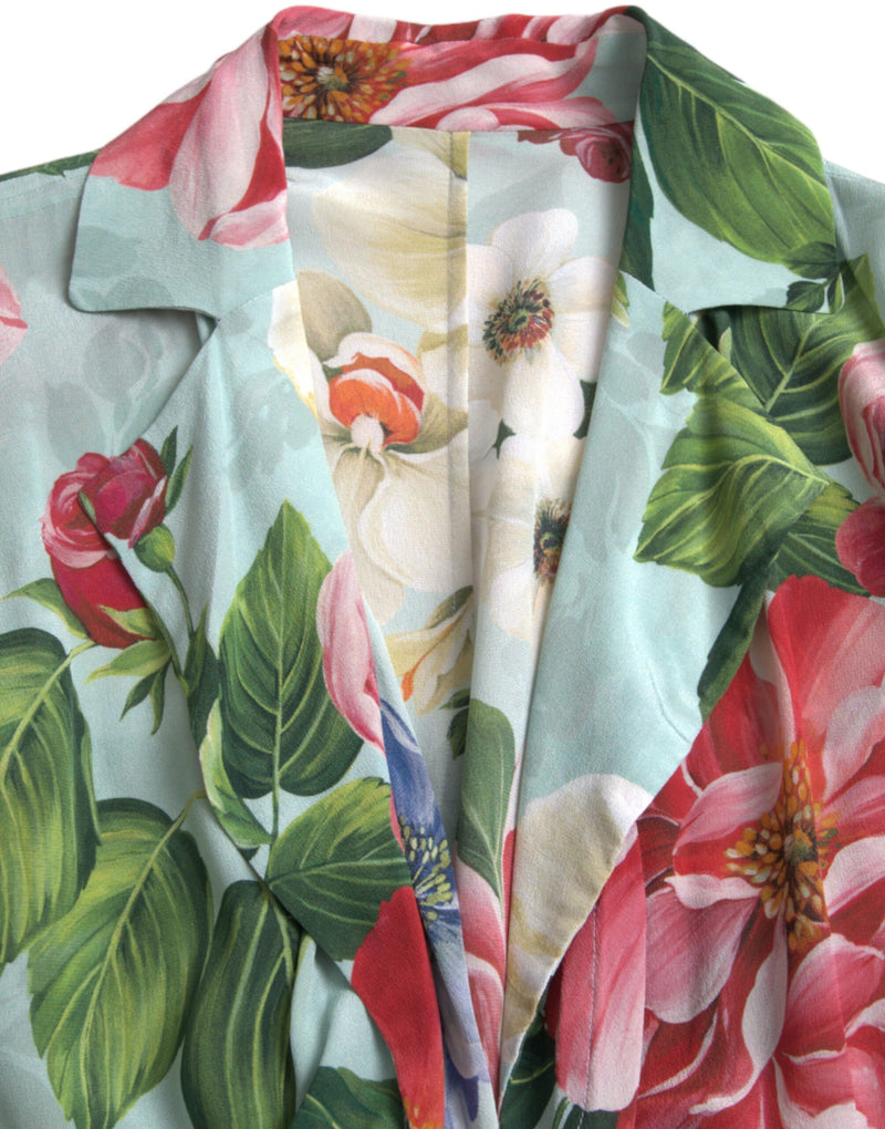 Elegant Floral Silk Crepe Jumpsuit Dolce & Gabbana