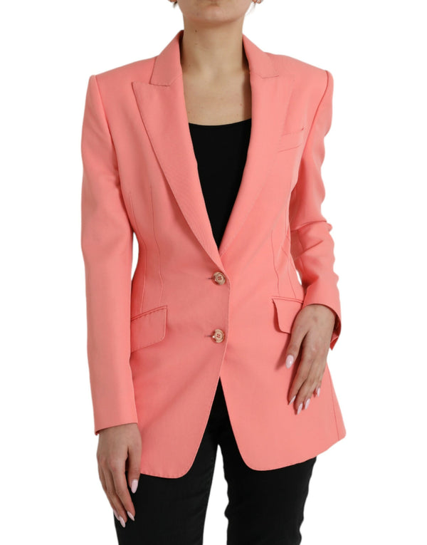 Chic Pink Peak Lapel Blazer Dolce & Gabbana