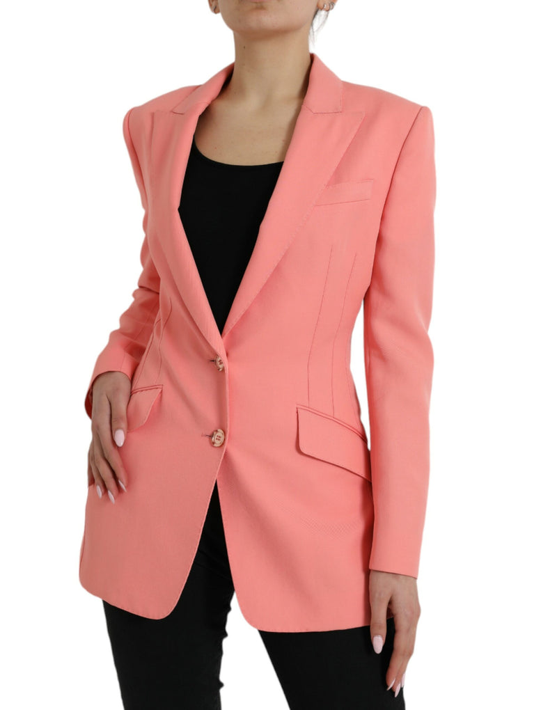 Chic Pink Peak Lapel Blazer Dolce & Gabbana