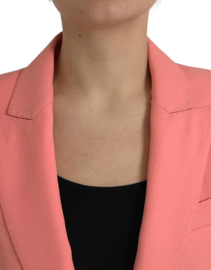 Chic Pink Peak Lapel Blazer Dolce & Gabbana