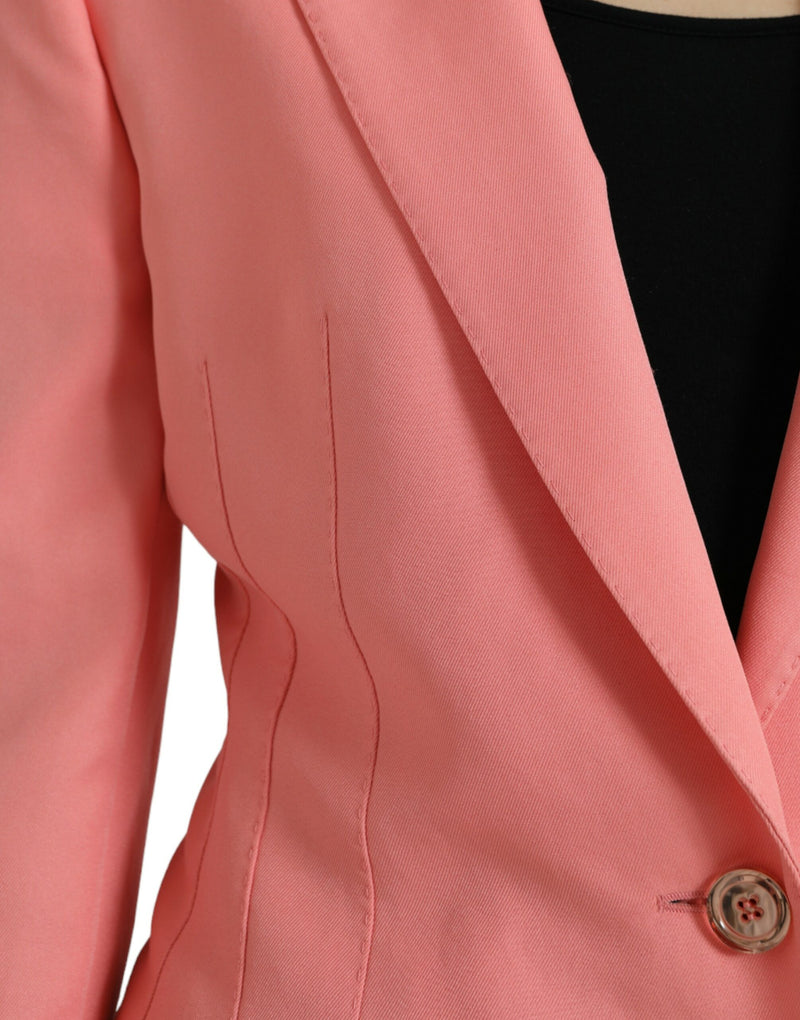 Chic Pink Peak Lapel Blazer Dolce & Gabbana