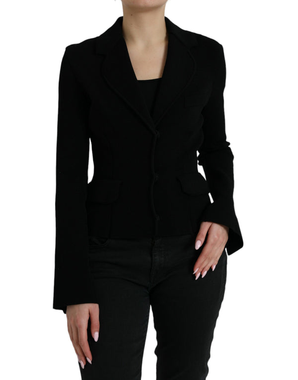 Elegant Black Designer Blazer for Women Dolce & Gabbana