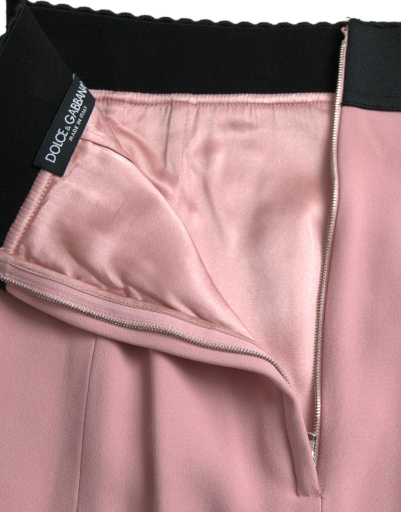 Elegant High Waist Pencil Skirt in Pink Dolce & Gabbana