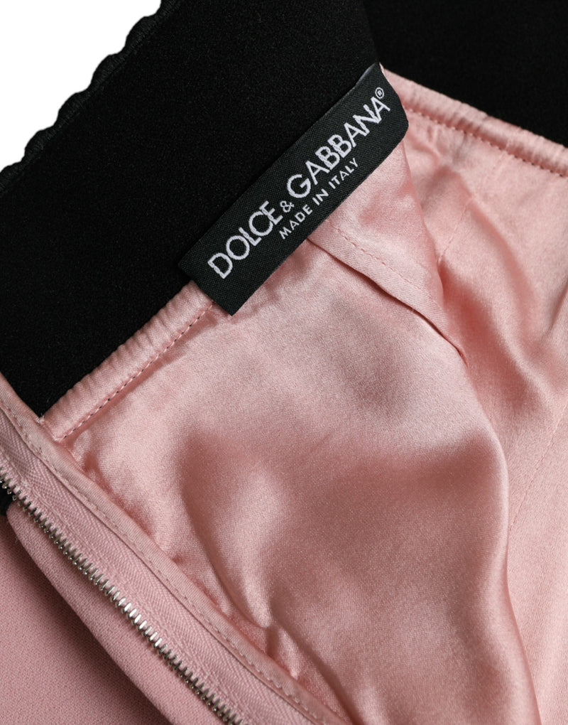 Elegant High Waist Pencil Skirt in Pink Dolce & Gabbana