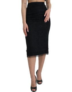 Elegant High Waist Midi Skirt Dolce & Gabbana