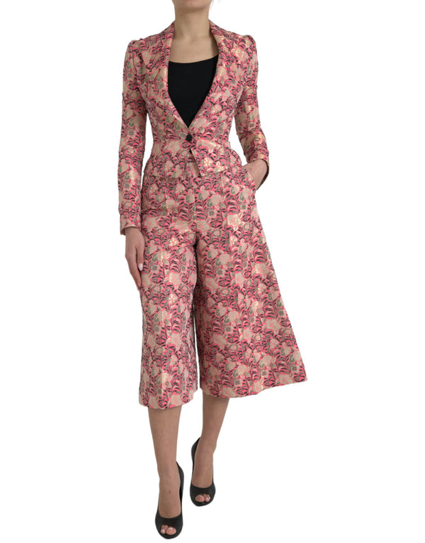 Elegant Pink Slim Fit Two-Piece Suit Dolce & Gabbana