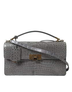 Alligator Leather Medium Shoulder Bag Balenciaga