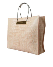 Alligator Leather Chic Pink Tote Bag Balenciaga