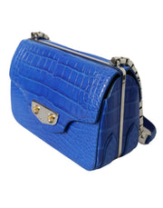 Alligator Skin Mini Shoulder Bag - Elegant Blue Balenciaga