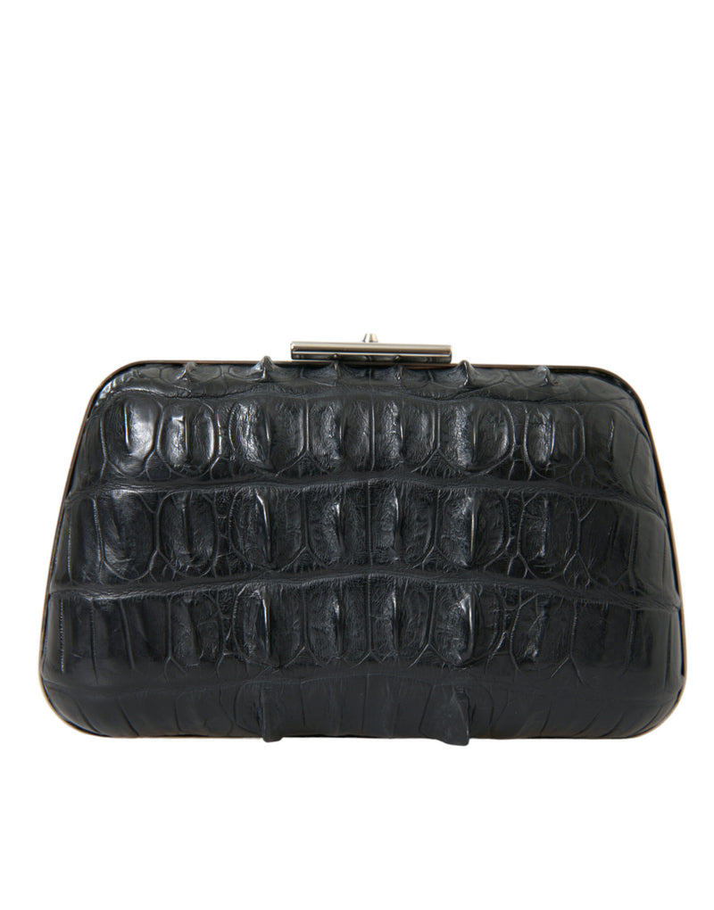 Elegant Crocodile Leather Evening Clutch Balenciaga