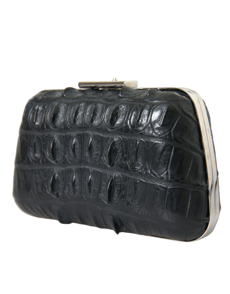 Elegant Crocodile Leather Evening Clutch Balenciaga