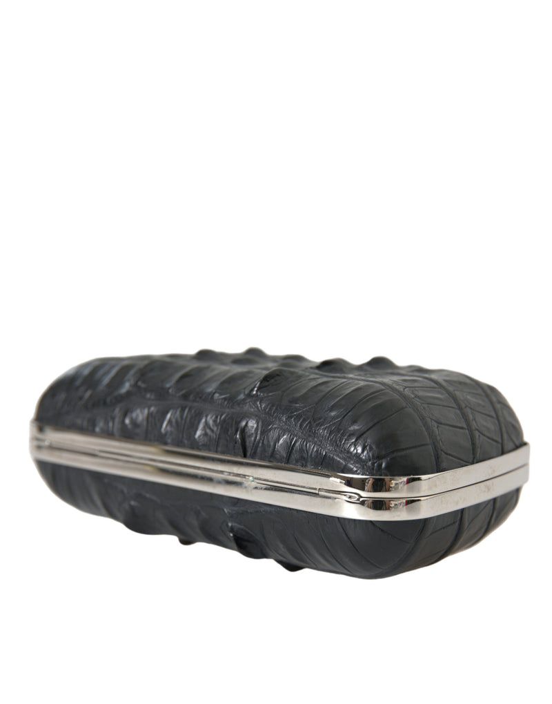 Elegant Crocodile Leather Evening Clutch Balenciaga