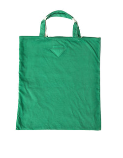 Elegant Green Fabric Tote Bag Prada