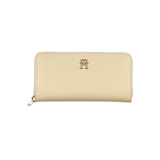 Beige Polyester Wallet Tommy Hilfiger