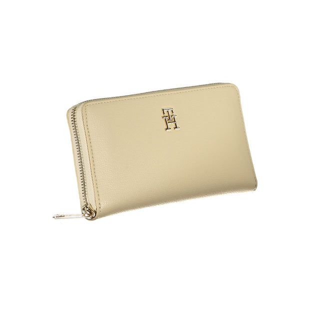 Beige Polyester Wallet Tommy Hilfiger