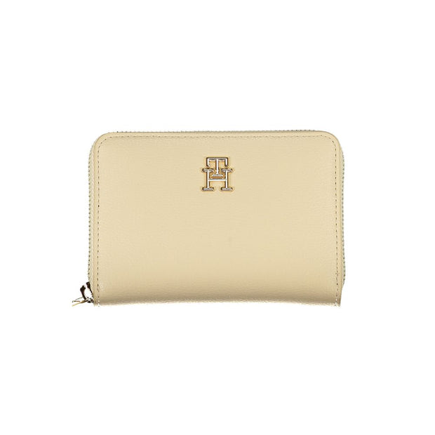 Beige Polyester Wallet Tommy Hilfiger