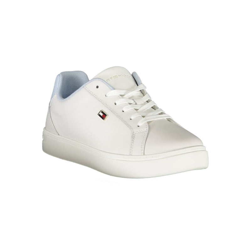 White Polyester Sneaker Tommy Hilfiger