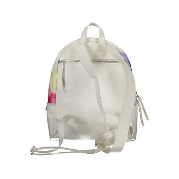 White Polyester Backpack Desigual