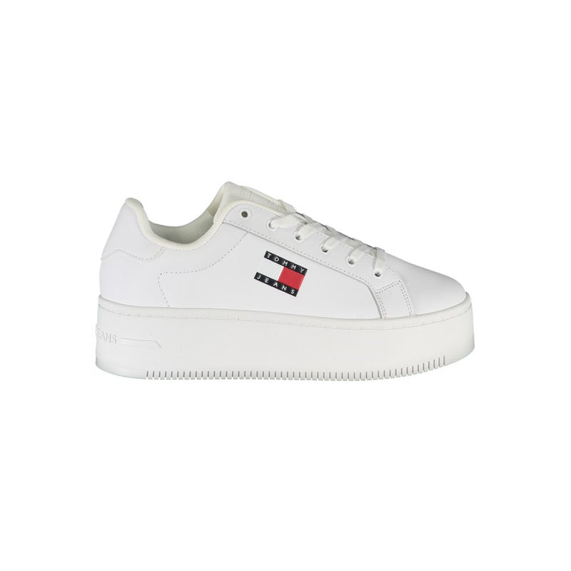 White Polyester Sneaker Tommy Hilfiger